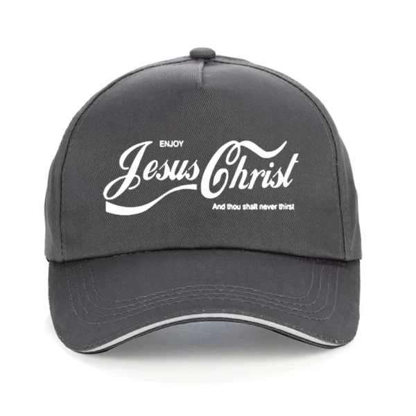 Profitez de jésus Christ le vrai roi chrétien drôle hommes chapeau foi prière graphique mode nouveau coton unisexe casquette de baseball – Image 4