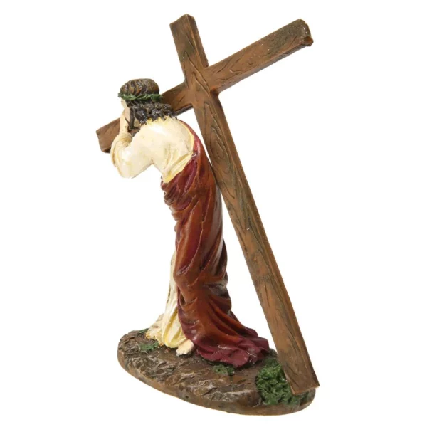 Statue de Crucifix en résine, croix de jésus, figurine du Christ, accessoires religieux catholique, décor, 1 pièce – Image 3