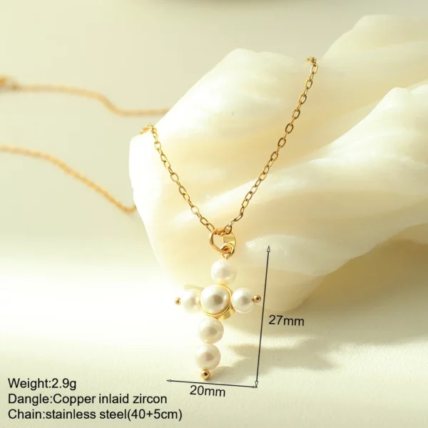 Croix Collier Pour Les Femmes Bohème Jésus Vierge Marie Choker Boho Zircon Colliers En Acier Inoxydable Longue Chaîne Nouveau Dans le cou Bijoux – Image 14