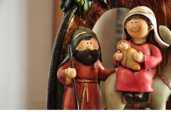 Christ Be With Me Country Retro Matkey Riding Cranger Group Ornements de scène de la naissance du Christ, Cadeaux de Noël, Décorations de Noël – Image 8