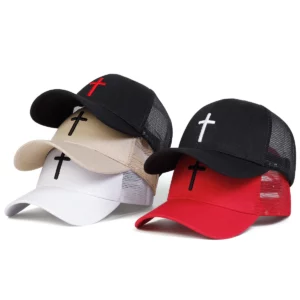 Casquette de Baseball unisexe avec broderie croisée, casquette Hip Hop, printemps et été, chapeaux décontractés réglables pour l'extérieur, chapeau de protection solaire ﻿