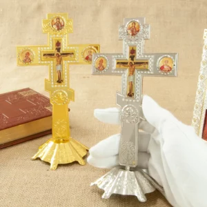 Croix orthodoxe en alliage de Zinc, croix de jésus, Crucifix russe, croix murale orthodoxe, églises, fonctionnalités de mariage, 7,3 pouces x 3,9 pouces, jésus orthodoxe