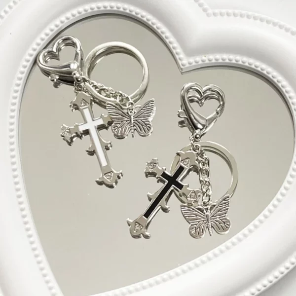 Porte-clés croix de Jésus en bois, décoration de sac, breloque de voiture, support prédire, pendentif fait main, cadeau religieux chrétien – Image 26