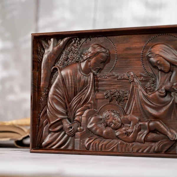 Scène de la Nativité de Noël pour la maison et la décoration, personnage religieux, murale Sainte Famille, Jésus-Christ, cadeau de Noël catholique complet – Image 5