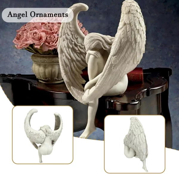 Statue d'ange de la rédemption, sculpture créative, décoration de jardin religieux, présentoir de bijoux – Image 2