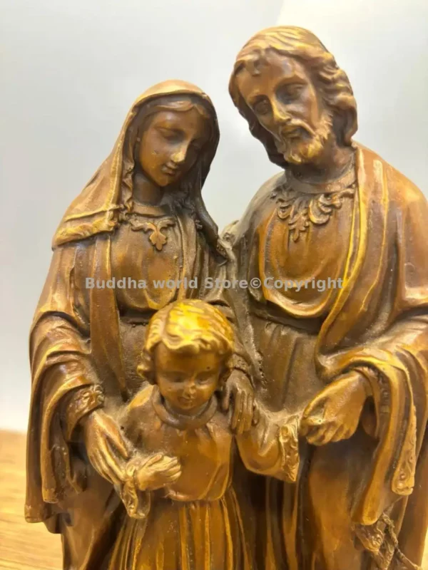 Statue de sculpture en bronze à collectionner, christianisme, catholicisme chrétien, art religieux, Madonna, sainte marie, jésus, foi, ornement – Image 3