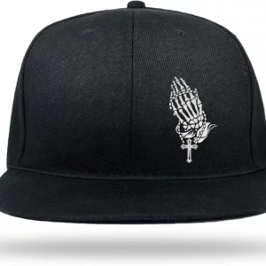 Chapeau de croix de Jésus pour hommes, Snapback Prey, Chapeaux noirs à bord plat, Casquette couvertes réglable, Cadeaux pour hommes, Quatre saisons, Adulte, Unisexe, Décontracté