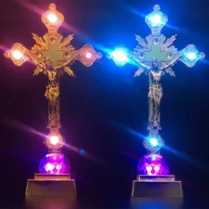 Grande lampe électronique lumineuse à Led, croix de jésus, décoration catholique chrétienne