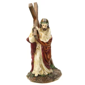 Statue en résine de la croix de Jésus, Nina Ifix, figurine du Christ, accessoires religieux catholiques, décor