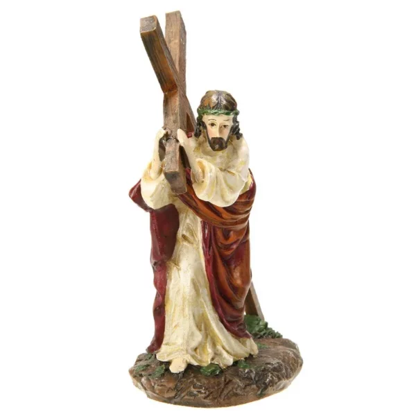 Statue en résine de la croix de Jésus, Nina Ifix, figurine du Christ, accessoires religieux catholiques, décor