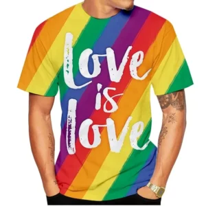 Mode LGBT arc-en-ciel drapeau t-shirts impression 3D hommes femme Streetwear manches courtes T-Shirt surdimensionné Harajuku enfants top t-shirts vêtements