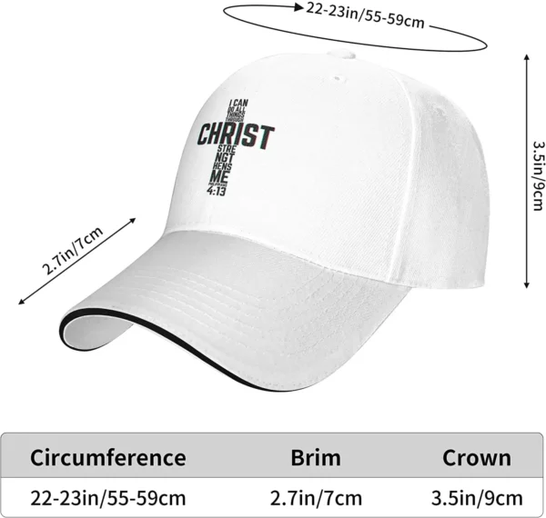 I Can Do All Things Through Christ Baseball Cap for Men and Women, Christian God, Jesus Lord Bless, USA Rooted in Christ Hat – Image 6