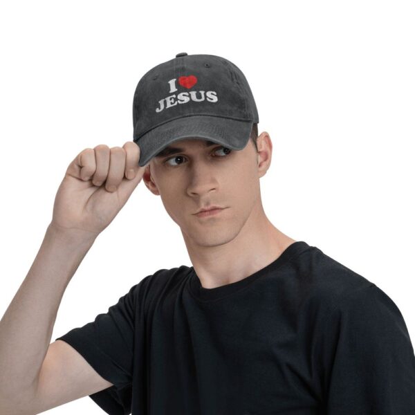 Chapeaux de papa de document pur, I Love, chapeau pour femme, pare-soleil, casquettes de baseball, croix de Jésus, casquette à visière – Image 15