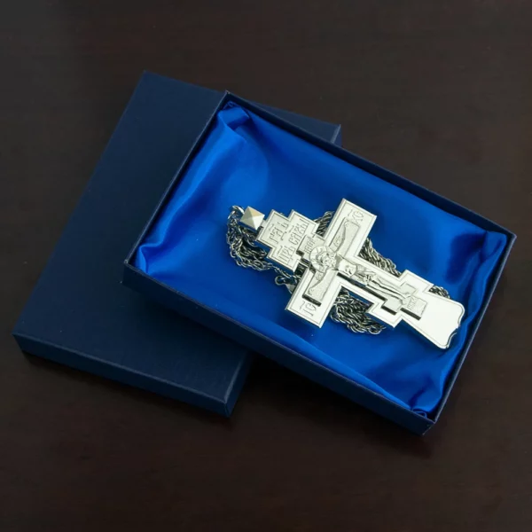 Pendentif croix de Jésus orthodoxe, pasteur de l'église, collier en alliage, poitrine, fournitures rituelles religieuses, prière, prière – Image 6