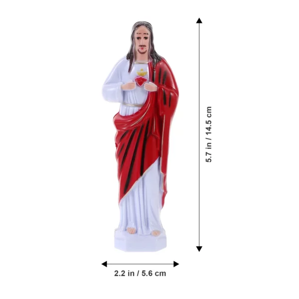 Ornements religieux de Jésus pour la décoration d'église, statue de modèle de maison de simulation de figure, artisanat de bureau, décorations en plastique – Image 6