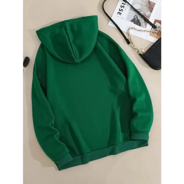Sweat à capuche imprimé jésus, sweat-shirt décontracté avec poche kangourou avec cordon de serrage pour le printemps et l'automne, vêtements pour femmes, loisirs quotidiens amples – Image 6