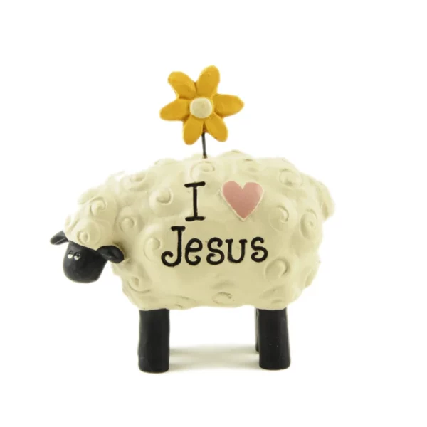 J'aime jésus le seigneur est mon berger mignon petit mouton sur Table résine décoration salon décoration de la maison cadeau d'anniversaire – Image 7