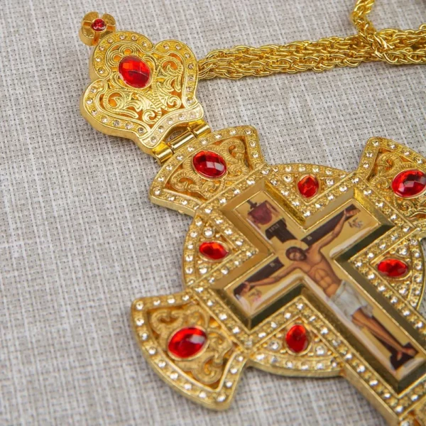 Russie Évêque de Pâques Prêtre Pectoral Jésus Croix Collier Pendentif Pasteur Orhodoxe Plante d'Or К uutст нап Daarсzis с  Ijп.05. – Image 14