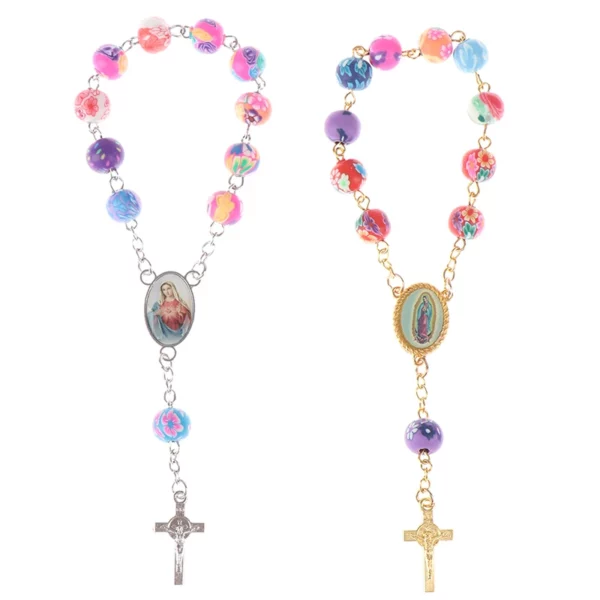 Chapelet perle Bracelet catholique pendentif vierge marie bijoux religieux chrétien centres de table bijoux religieux catholique chrétien – Image 5