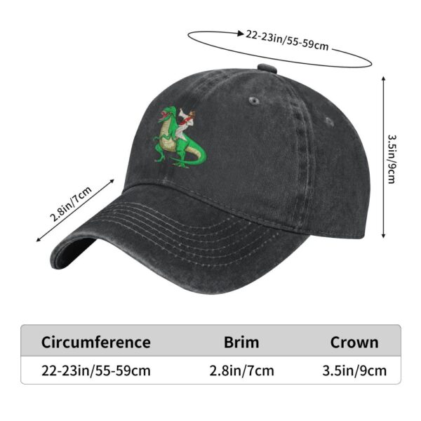 Casquette de Baseball pour Homme et Femme, Parodie de Dinosaure d'Équitation, Vorannosaure Rex TRex, Casquette à Visière, Chapeau d'Ombre de Soleil de Jésus – Image 14