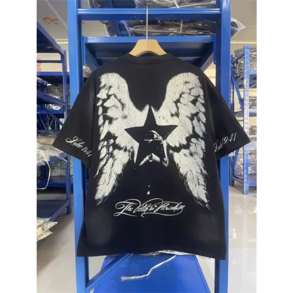 Nouveau HELLST-marque mode séchage rapide loisirs confortable haute rue rétro vêtements de rue jésus haut imprimé 3D imprimé T-shirt – Image 2