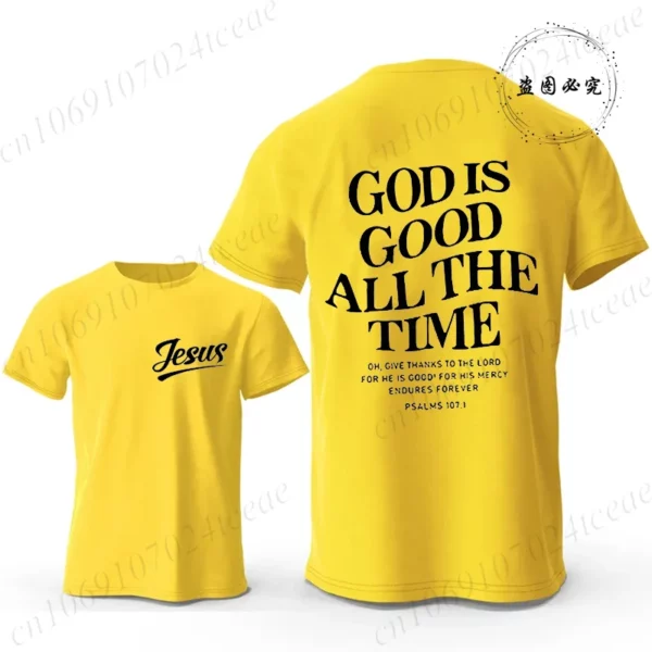 Croyez la croix jésus graphique créatif hommes T-shirts mode été esthétique T-shirts décontracté à manches courtes t-shirt hauts chrétiens – Image 8