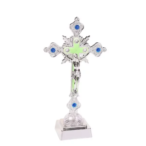 Grande lampe électronique lumineuse à Led, croix de jésus, décoration catholique chrétienne – Image 6