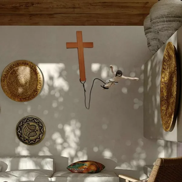 Ornements décoratifs d'artisanat religieux, Bunduextrêmes Jumping Jesus, Escales de Pâques, Cadeaux de vacances, Décorations de confrontation, K7R5 – Image 9