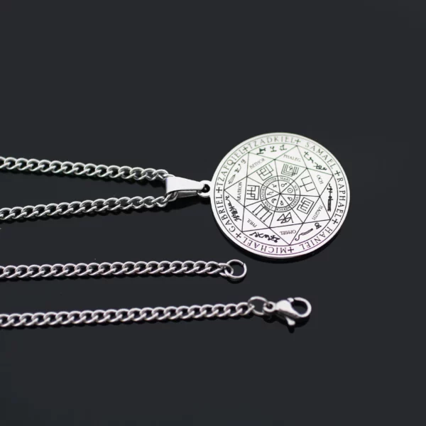 HNSP Hells Angels – collier en acier inoxydable 316L pour hommes et femmes, pendentif Talisman de salomon, protection de la Religion, accessoires bijoux – Image 3