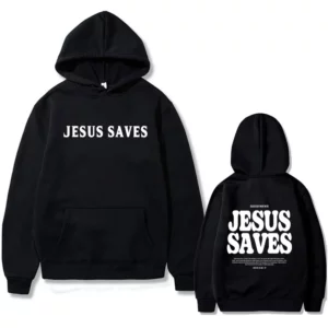 Sweat à capuche imprimé verset de la Bible pour hommes, pull chrétien, bonne nouvelle, Jésus sauve pour Dieu si aimé, streetwear masculin, sourire décontracté, mode