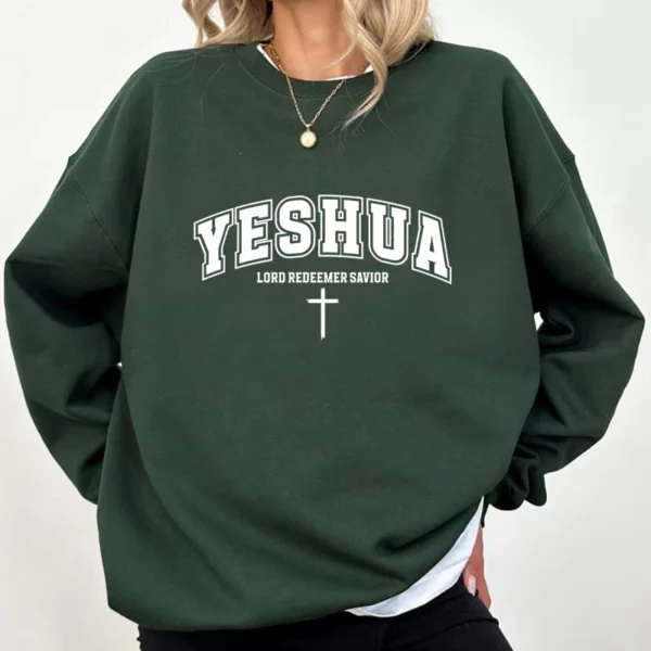 Vintage Yeshua sweat chrétien Yeshua sweat à capuche religieux esthétique foi vêtements jésus Bible verset pull femme vêtements – Image 3