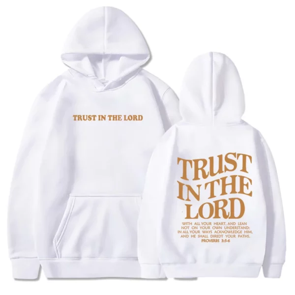 Sweat à capuche foi religieuse, pull Hip Hop, sweat-shirt Y, confiance en le Seigneur, chrétien, verset de la Bible de Jésus, Harajuku – Image 5