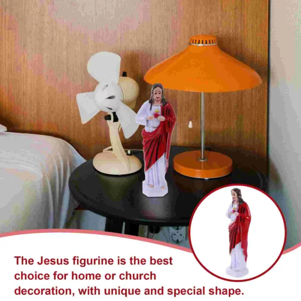 Ornements religieux de Jésus pour la décoration d'église, statue de modèle de maison de simulation de figure, artisanat de bureau, décorations en plastique – Image 4