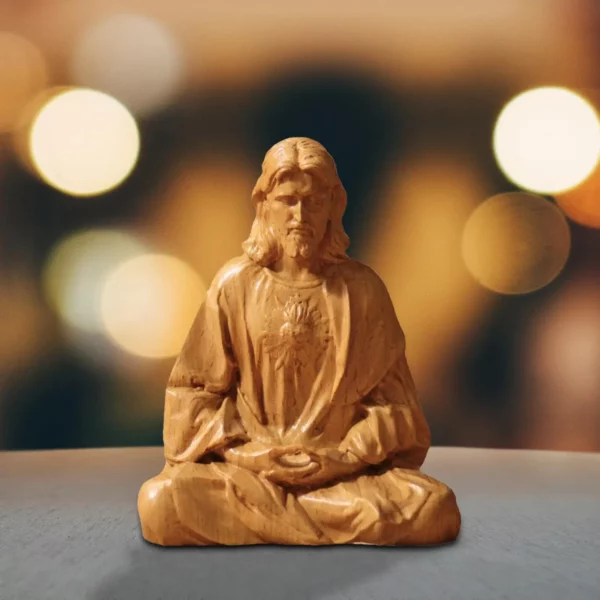 Figurine catholique cadeau ornement sacré cœur de jésus Statue pour pendaison de crémaillère salon Table centres de Table chambre cheminée