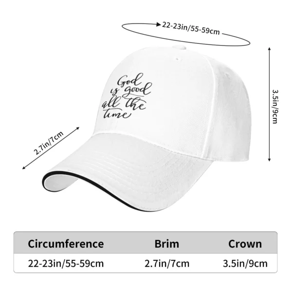 Dieu est bon tout le temps soleil casquette de Baseball jésus amant chrétien printemps y2k mignon camionneur chapeau pour femme mâle Sport casquettes de Baseball – Image 5