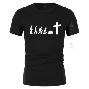 T-shirt 100% coton à col rond pour hommes, dieu est amour, Jésus est merveilleux, équipe de Jésus, évolution réelle, foi religieuse chrétienne