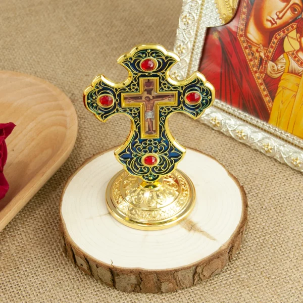 Croix de Jésus debout pour la première communion, petite croix de naissance en alliage, décoration pour l'église, cadeaux orthodoxes, décoration de prière pour la maison – Image 13
