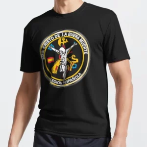 Saint. Christ de la Bonne Morte. Légion espagnole hommes T-Shirt manches courtes décontracté 100% chemises en coton
