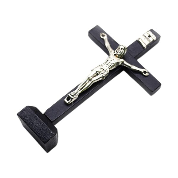 Décor de table Crucifix, croix en bois de 4 pouces, Statue de jésus pour cadeaux de décoration – Image 12