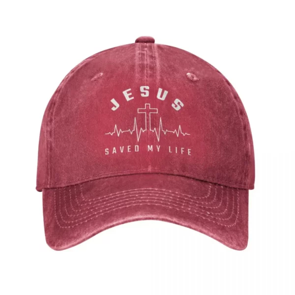 Jésus Christ christianisme jésus sauvé ma vie Casquette de Baseball hommes femmes chapeau réglable Casquette Gorras – Image 8