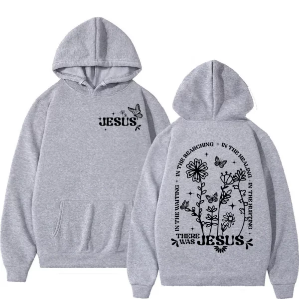 Sweat à capuche graphique avec verset de la Bible de jésus, fleurs sauvages, édition limitée chrétienne, Streetwear, décontracté, mode, pulls surdimensionnés – Image 12
