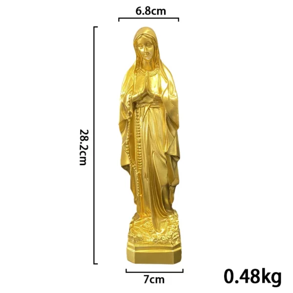 Statue religieuse catholique de la Vierge Marie, Mexique, Notre-Dame de Lourdes, Mère, Dieu, Figurine en résine, Décor de bureau d'Auckland, Jésus béni – Image 12