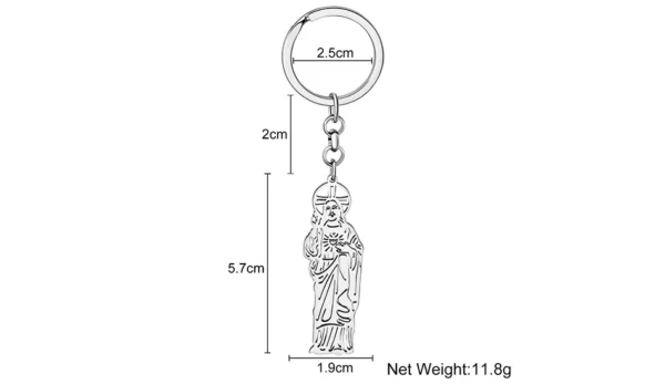 BONSNY Pâques 18 carats plaqué or en acier inoxydable croix jésus porte-clés sac à main porte-clés de voiture anneau cadeau de fête pour femmes filles – Image 17