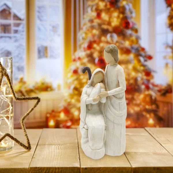 Statues de famille religieuse/statues de décoration extérieure pour la maison/statues commémoratives de jésus décoration de lieu religieux/idée de pâques de noël – Image 5