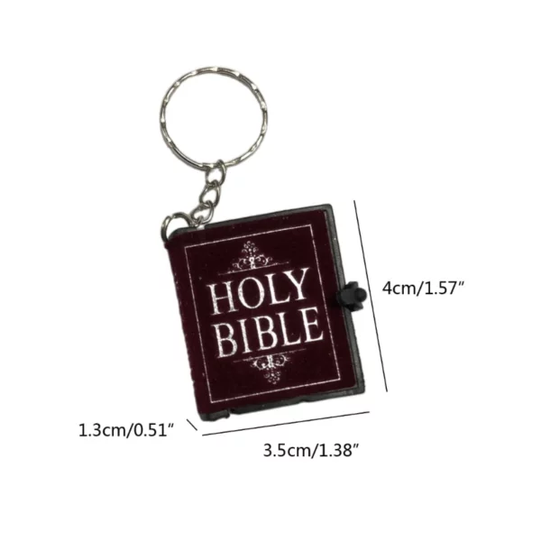 Mini porte-clés pendentif Bible fait à la main, ornement de porte-clés, petit nettoyage, fait à la main, saute, cadeaux d'anniversaire – Image 6