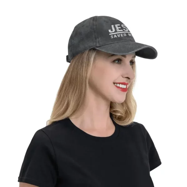 Casquette de baseball décontractée en coton délavé pour papa, chapeau à rabat, queue de cheval, chrétien, Jésus a sauvé ma vie, printemps, été, nouveau, 2023 – Image 18