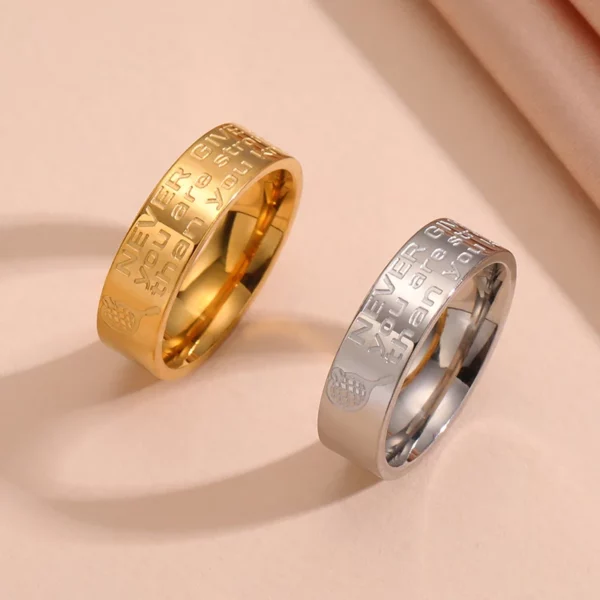 Teamer Bagues en acier inoxydable de poisson de Jésus pour les femmes et les couples, matiques de doigt larges, amulette de prière religieuse et chrétienne, cadeau de bijoux, nouveau – Image 9