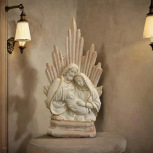 Figurine de sainte famille jésus marie Joseph, Collection de statues, Figurine catholique pour armoires, Table de salon, décoration de maison