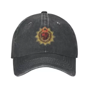 Casquette de Baseball en Coton pour Homme et Femme, Chapeau Punk, Ajustable, Catholique, Foi Chrétienne, Père, Performance, Sacré-Cœur de Jésus