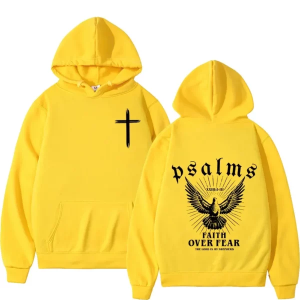 Sweat-shirt à capuche pour hommes et femmes, de haute qualité, à la foi chrétienne de jésus sur la peur, verset de la Bible, pulls Vintage à la mode, Streetwear – Image 20